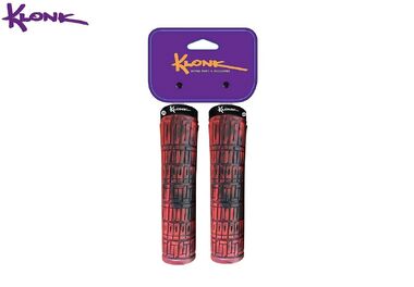 Рукоятки руля (грипсы) KLONK, 130 мм, One Side Lock Alu, KLK-11010, Black/Red