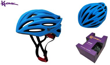 Шлем взрослый KLONK, регулировка обхвата, Super Vent, 35 отв., с козырьком, размер M/L (54-62см), Blue matte, KLK-24019