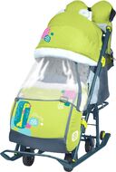 Санки-коляска детские Ника Детям 7-2 (с жирафом лимонный)