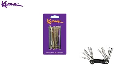 Набор инструментов KLONK, мультитул складной 11 предметов, шестигранники 8 шт.(2/2.5/3/4/5/6/7/8 мм), T-25, 2 отвертки, карбоновый держатель, Cr-V, KLK-12003