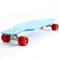Скейтборд пластиковый, Cruiser 29", Alu, ABEC-7 (синий/красный)