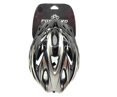 Шлем взрослый FORWARD, регулировка обхвата, с козырьком, FW-607, M/L (57-62 см), Black/Grey (УТ00032092)