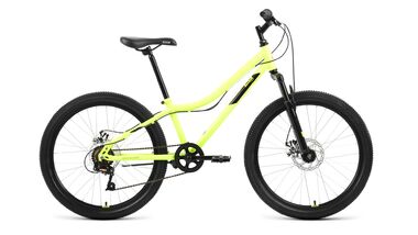 ALTAIR MTB HT 24 2.0 D (24" 6 ск. рост. 12") 2022, ярко-зеленый/черный, IBK22AL24096