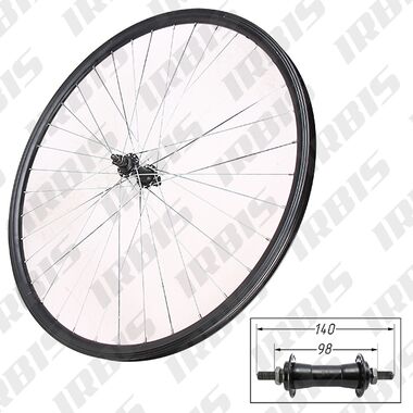 Колесо в сборе, 28", переднее, хромированное #0