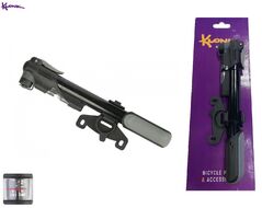 Насос компактный (ручной) KLONK, алюминиевый, телескопический, универсальный AV/PV/DV, с манометром, 21х245 мм, блистер, 10711 (УТ00023699)