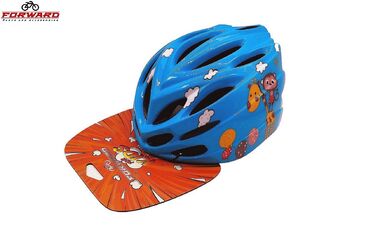 Шлем детский FORWARD, регулировка обхвата (46-56 см), 16 отв., Blue/Print, FW-G02 (УТ00032094)