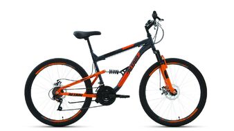 ALTAIR MTB FS 26 2.0 disc (26" 18 ск. рост 16") 2019-2020, серый/оранжевый, RBKT0SN6P016