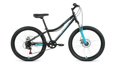 ALTAIR MTB HT 24 2.0 disc (24" 6 ск. рост 12") 2020-2021, черный/бирюзовый