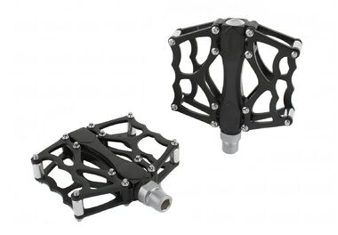 Педали, алюминиевые, платформенные (комплект 2 шт.), 9/16", 101x101x20 мм, съемные шипы, ось Cr-Mo, на промподшипниках, PS-32, FORWARD (черный, RPEPS3200001)