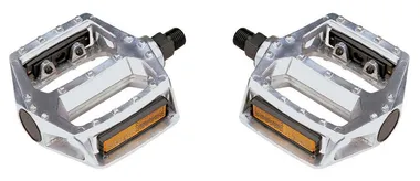 Педали платформенные (комплект 2 шт.) 9/16", 105x100 мм, Алюминиевые, HX-V12, New Vision (серебристый, УТ00021938)