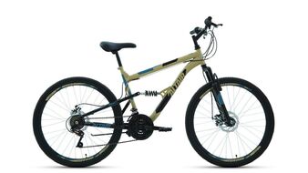 ALTAIR MTB FS 26 2.0 disc (26" 18 ск. рост 16") 2020-2021, бежевый/черный, RBKT1F16E012