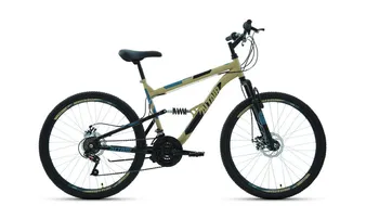 ALTAIR MTB FS 26 2.0 disc (26" 18 ск. рост. 18") 2020-2021, бежевый/черный, RBKT1F16E017