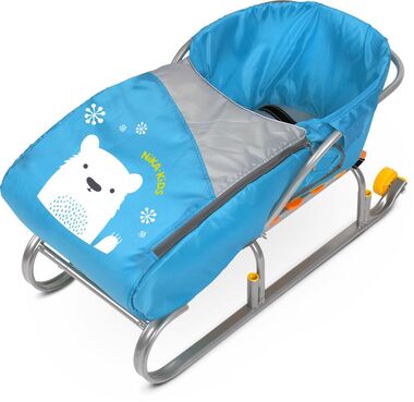 Матрасик (сиденье мягкое) для санок с попоной Ника "Мишка"  #0