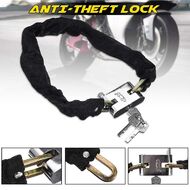 Замок противоугонный - цепь 4 х 1200 мм, 3 ключа, металлический замок, тканевая оплетка, GD11-896 (черный, УТ00021270)