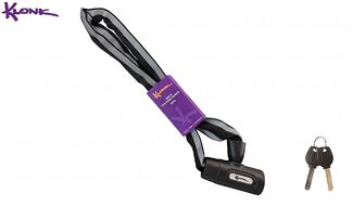 Замок противоугонный KLONK, цепь 6 x 900 мм, с ключами, светоотражающая тканевая оплетка, KLK-13001 Black