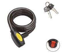 Замок противоугонный, 12 х 800 мм, трос в пластик. оболочке, 2 ключа, Golden KEY, блистер (черный, FWD-GK101.110B)0)