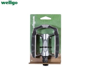 Педали WELLGO, платформенные (комплект 2 шт.), алюминиевые, ось 9/16", 105x80 мм, с эластомерными накладками, CITY, C-169DU, блистер (WLGC169DU)