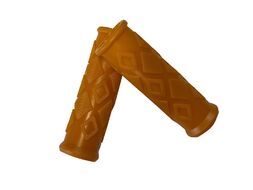 Рукоятки руля (грипсы, комплект), 96 мм, резиновые, Joykie (оранжевый, 1GRPYE100001)