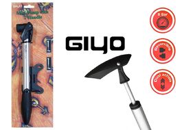 Насос компактный (ручной) GIYO GP-92, двойного действия, алюминиевый, телескопический, Т-образная ручка, 120 PSI (GP-92)