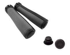 Рукоятки руля (грипсы, комплект), 125мм, резиновые, с заглушками, New Vision, инд. упак.