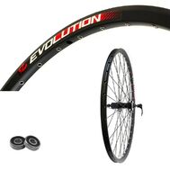 Колесо в сборе 27,5" заднее алюминиевая втулка WZ-A282RQB дисковая (6 винтов) на промподшипниках под кассету 8-10 скор., эксцентрик, черные спицы, пистонированый двустеночный обод EVOLUTION (AlexRims) УТ00020765