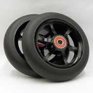 Колесо д/экстрим. самоката, 100 мм, алюминиевое, KMS, с подшипниками (черный, FWD805403-4)