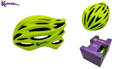 Шлем взрослый KLONK, регулировка обхвата, Super Vent, 35 отв., с козырьком, размер M/L (54-62см), Green matte, KLK-24020