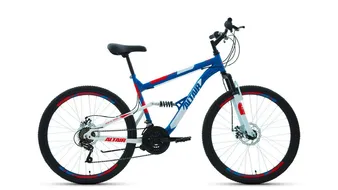 ALTAIR MTB FS 26 2.0 disc (26" 18 ск. рост. 18") 2020-2021, синий/красный, RBKT1F16E019
