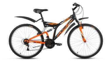 ALTAIR MTB FS 26 (2017, черный/оранжевый мат.) #0