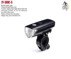 Фара JY-369C-5 передняя, 5 Super Bright White LED, 3 режима работы, блистер, JING YI (УТ00021157)