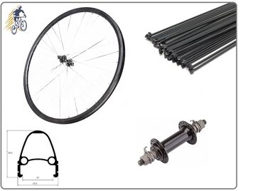 Колесо в сборе 26" переднее, WZ-201F, 32 отв., 100 мм, 10 мм (гайка), V-Brake, двустеночный алюминиевый обод (W26F2SV)