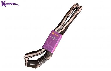 Замок противоугонный KLONK, цепь 6 x 900 мм, кодовый, светоотражающая тканевая оплетка, KLK-13002 Black