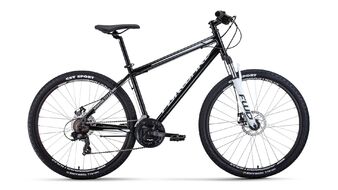 FORWARD SPORTING 27,5 2.0 disc (27,5" 21 ск. рост. 17") 2020-2021, черный/белый, RBKW1MN7Q