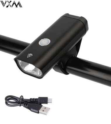 Фара передняя VXM, 1 Super LED 3.7V, 5 Watt, USB, с аккумулятором 1800 mAh, алюминиевый корпус, 4 режима работы, блистер, YD-109 (УТ00020917)