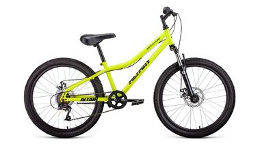 ALTAIR MTB HT 24 2.0 disc (24" 6 ск. рост 12") 2020-2021, ярко-зеленый/черный