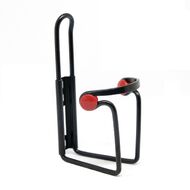 Флягодержатель алюминиевый, с поджимными вставками (черный/красный, УТ00022717)