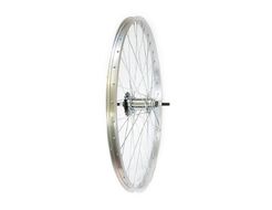 Колесо в сборе 26", Заднее, CF-E10, 36 отв., 110 мм, 3/8" (гайка), С ножным тормозом, 1 ск., Одностеночный