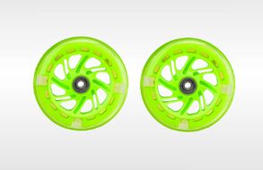 Набор для самоката: 2 колеса 125 мм, светящиеся, с пошипниками ABEC, на блистере (зеленый)