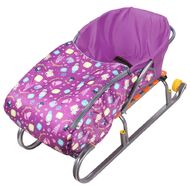 Матрасик (сиденье мягкое) для санок с попоной Ника "Зимний" СС3