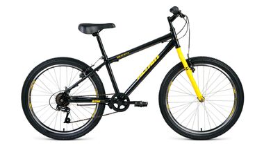 ALTAIR MTB HT 24 1.0 (24" 6 ск. рост 14") 2019-2020, черный/желтый