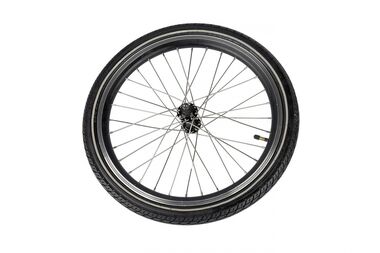 Колесо в сборе 20" переднее, алюминиевый двустеночный обод, передняя втулка, V-Brake, в сборе с покрышкой (Wanda P-1197) и камерой, Forward DW (RWF20FBAB979)
