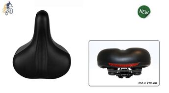 Седло комфорт 255х210 мм, HF-AZ-6038, эластомерные пружины, с замком