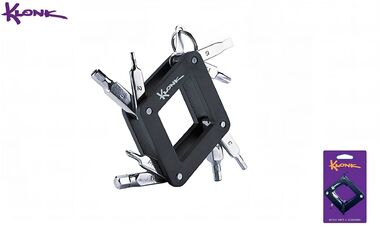 Набор инструментов KLONK, мультитул складной 8 предметов, шестигранники 6 шт.(2/2.5/3/4/5/6 мм), 2 отвертки, алюминиевый держатель, Cr-V, Pocket, KLK-12014