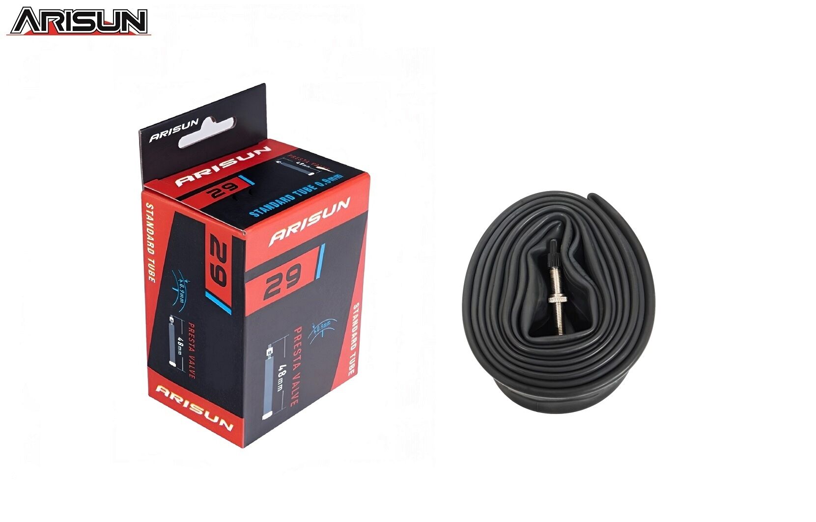 Камера 29x2,50/3,00 бутил, Presta (FV) 48 мм, 0,9 мм, ARISUN (U010906)