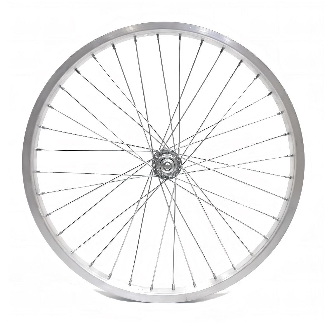 Колесо в сборе 20" переднее, втулка SF-HB03F, V-Brake, 36 отв., 3/8" (гайка), алюминиевый одностеночный обод (RWF2036H0003)