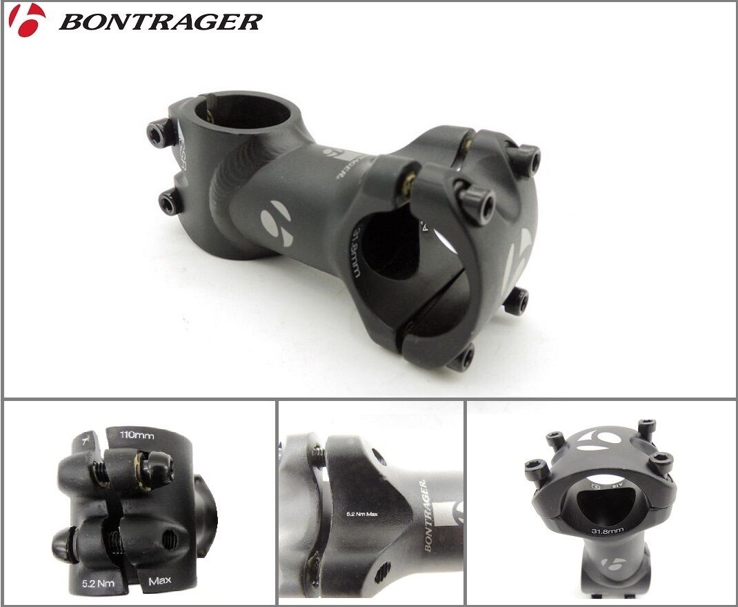 Вынос руля BNT-156 BONTRAGER алюминиевый нерегулируемый безрезьбовой, 28,6 мм, 31,8 мм, угол 10°, 75 мм, 4-х болт. (черный мат, 1SMABNTRG156)