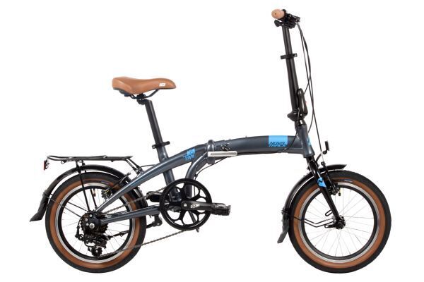 NOVATRACK 16" TOWN  серый, складной алюм. Shimano 7 speed, стальная вилка, вынос, алюм.рул (16AFV.TOWN.GR4)