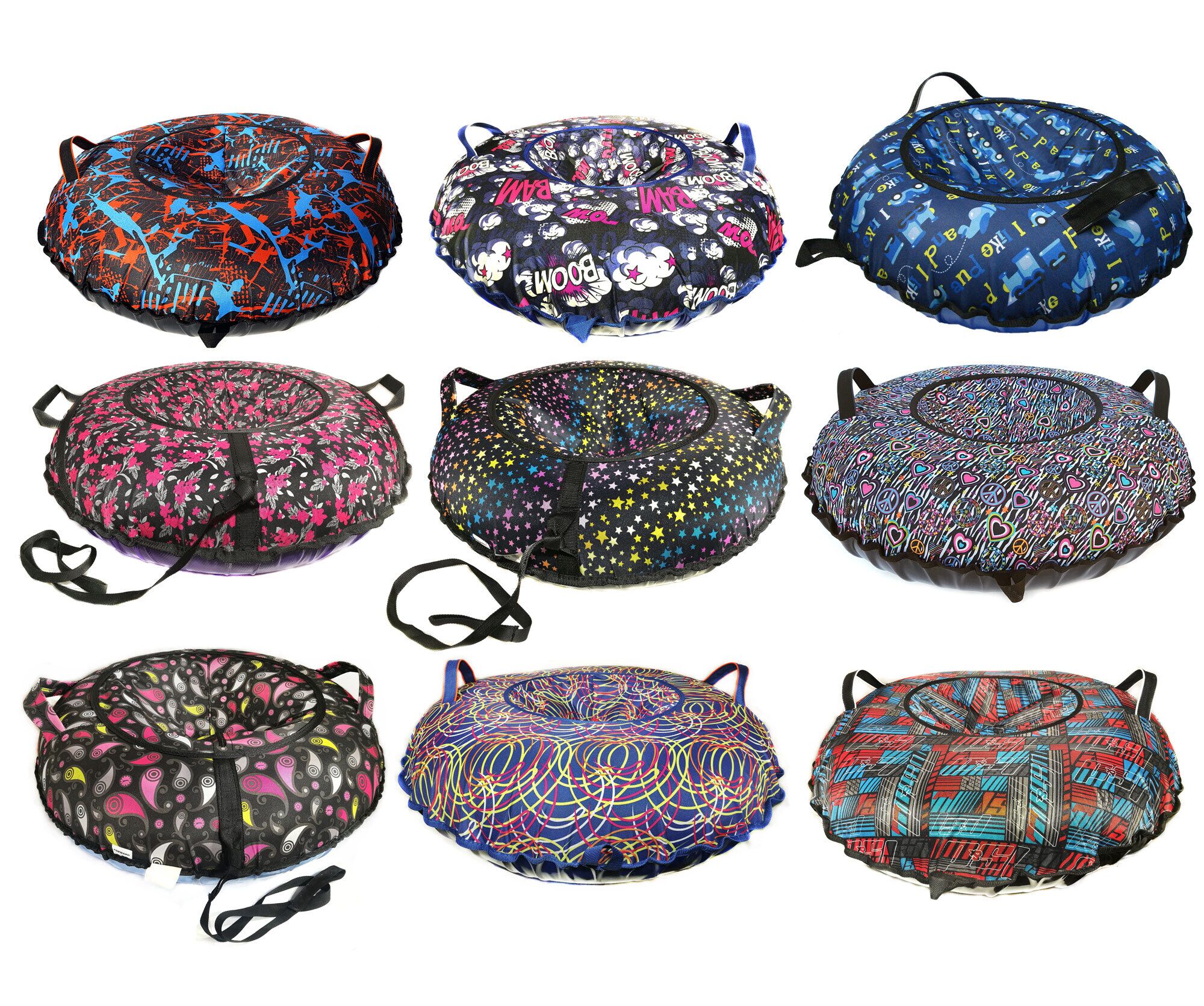 Санки надувные "Ватрушка" принт 80 см в ассортименте (СНВ80ПР)