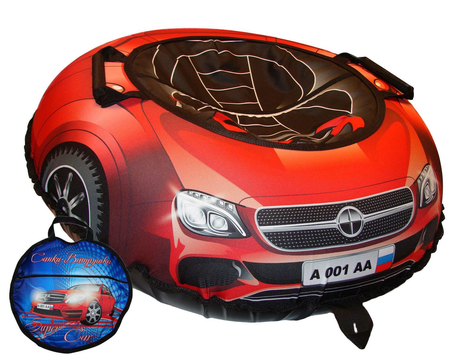Санки надувные "Ватрушка "Супер кар Мерседес" с чехлом
