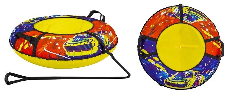 Санки надувные "Ватрушка" ПВХ/Oxford 93 см, с принтом "RAPID" (Red/Blue/Yellow) (УТ00025589)